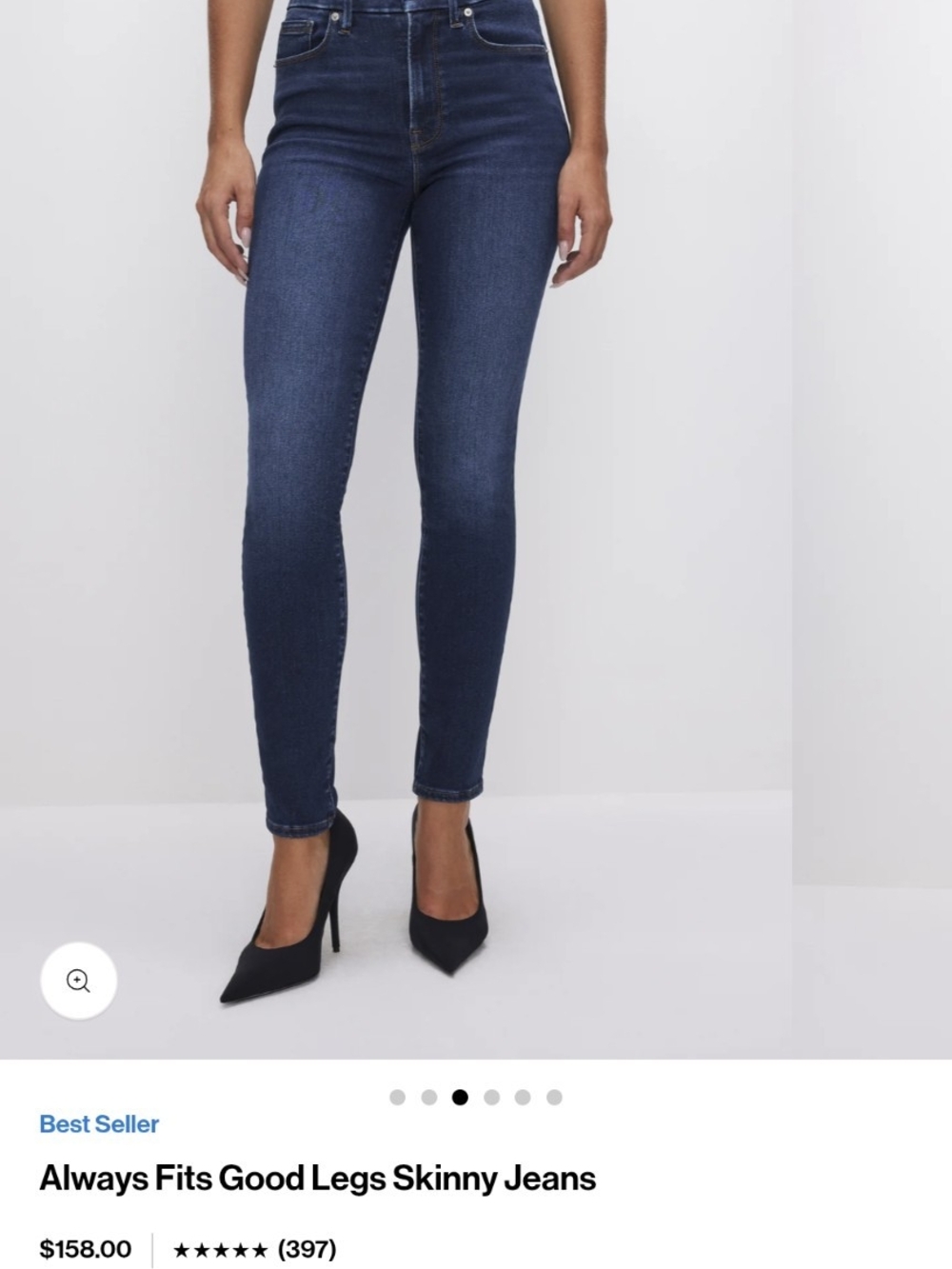 Good American Always Fits Good Legs Skinny Jeans - Dark Blue